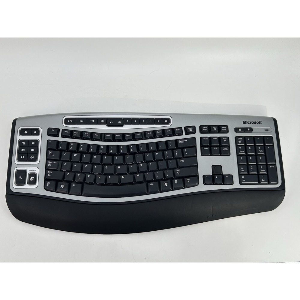 Microsoft Wireless Laser Keyboard 6000 v2.0 Ergonomic No Dongle - Nice Condition